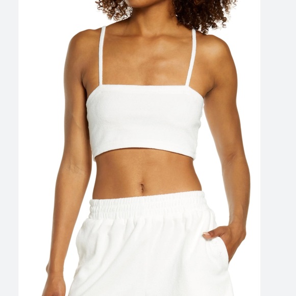 BY. DYLN Dominic Crop Top in White Sz L *NWOT* - Picture 1 of 9